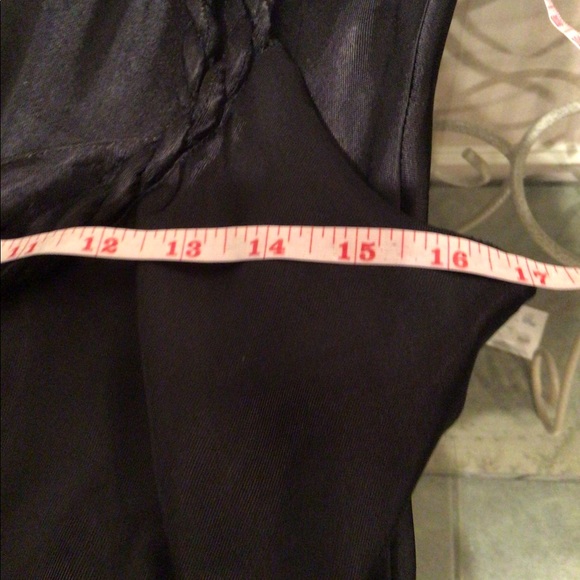🛍2 for $40🛍NWOT Blk satin tank  braided detail on spaghetti strap and neckline - Picture 4 of 5